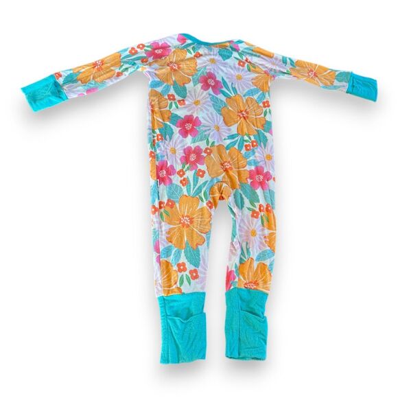 Little Sleepies Beachy Blooms Bamboo Zippy 3-6 Months - Picture 2 of 3